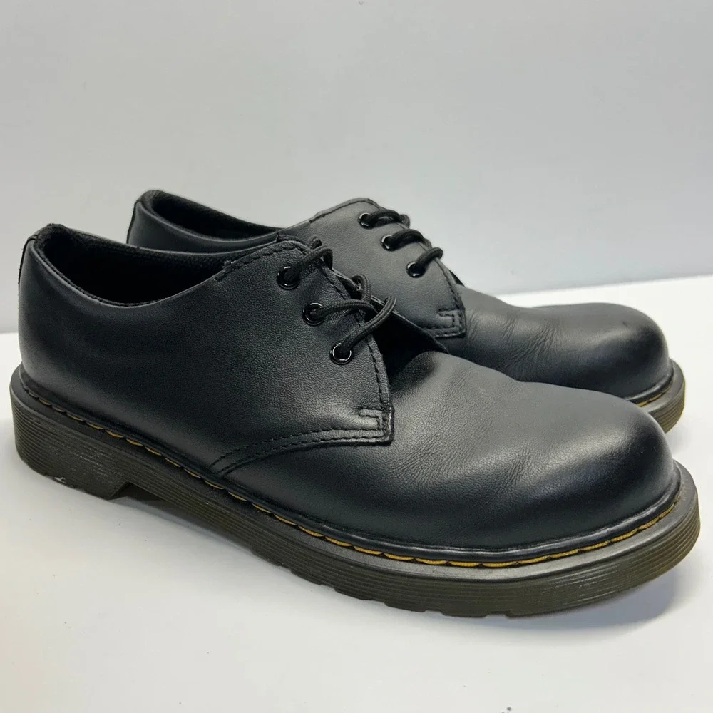 Dr. Martens 1461 Y Oxford Black Unisex US Women 7 Men 6 Leather Classic Docs